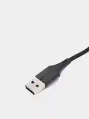 Черный кабель USB - Type-C WALKER C705, в текстильной оплетке