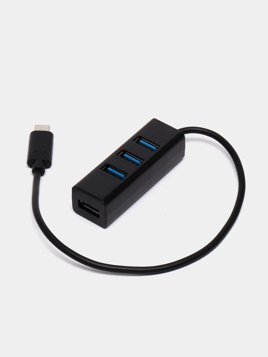 Черный разветвитель USB Hub Type-C 3.1, с 4 портами