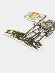 Бирюзовый стикеры, наклейки - Биткоин