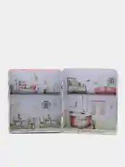 Фуксия шкатулка металлическая "Загородный домик", 6,5х5,5х4 см
