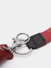 Красный брелок собака бульдог