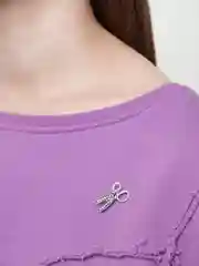 Белый брошь женская "Ножницы"
