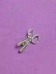 Белый брошь женская "Ножницы"