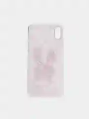Конфетный apple iPhone Xs Max чехол пластиковый под мрамор Заяц