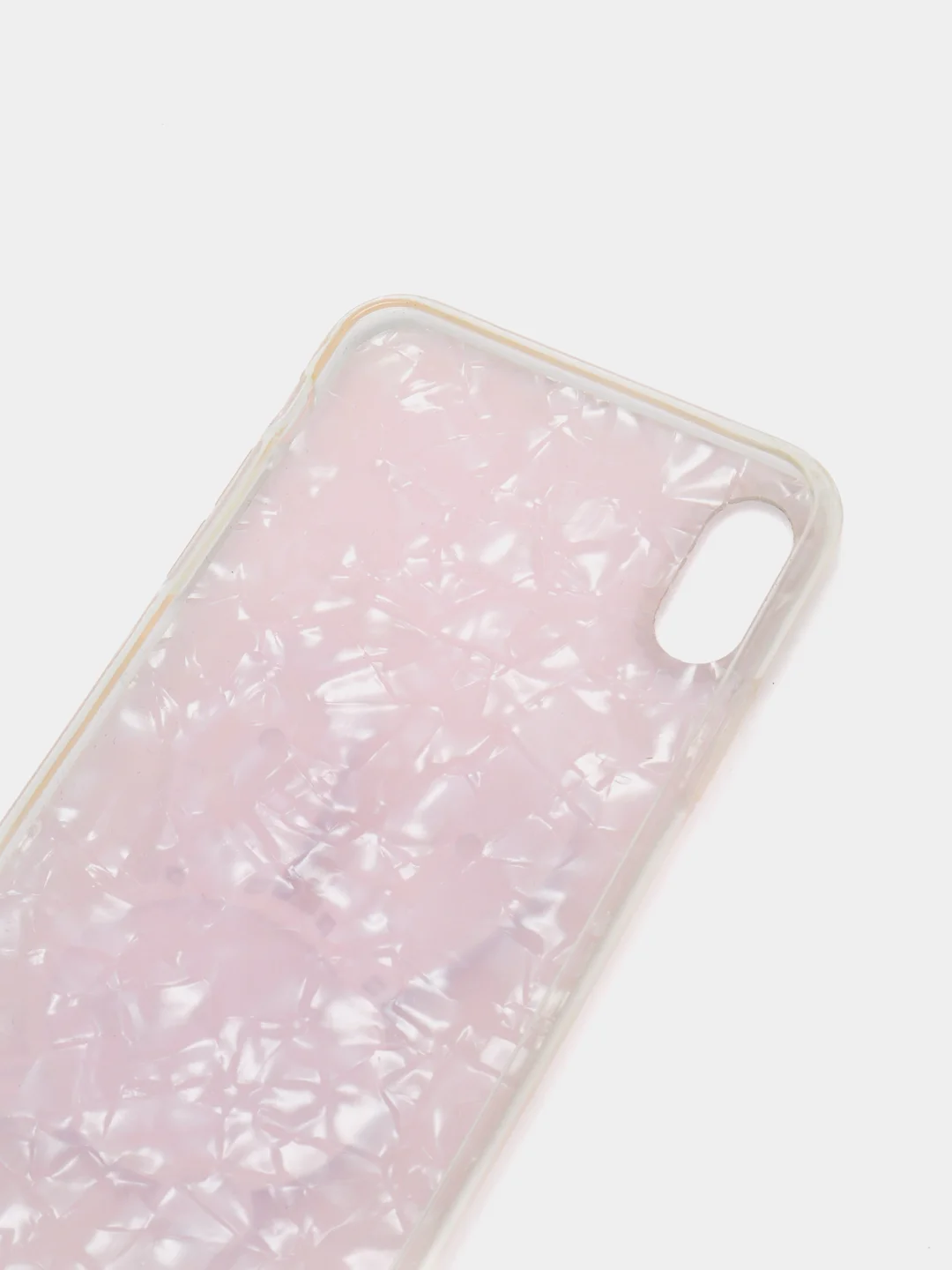 Конфетный apple iPhone Xs Max чехол пластиковый под мрамор Заяц