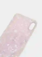 Конфетный apple iPhone Xs Max чехол пластиковый под мрамор Заяц