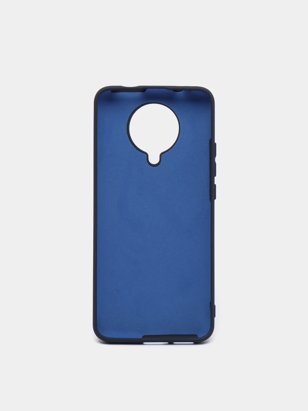 Темно-синий чехол Xiaomi Redmi K30 Pro / Poco F2 Pro с закрытым низом и бархатом внутри Silicone Cover
