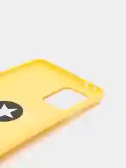 Желтый чехол Samsung Galaxy S10 Lite, Самсунг Галакси С10 Лайт силиконовый с кольцом-держателем