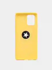 Желтый чехол Samsung Galaxy S10 Lite, Самсунг Галакси С10 Лайт силиконовый с кольцом-держателем