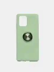 Лесной зеленый чехол Samsung Galaxy S10 Lite, Самсунг Галакси С10 Лайт силиконовый с кольцом-держателем