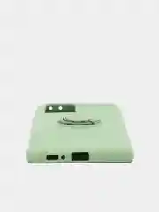 Лесной зеленый чехол Samsung Galaxy S10 Lite, Самсунг Галакси С10 Лайт силиконовый с кольцом-держателем