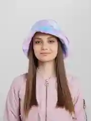 Лавандовый панама меховая