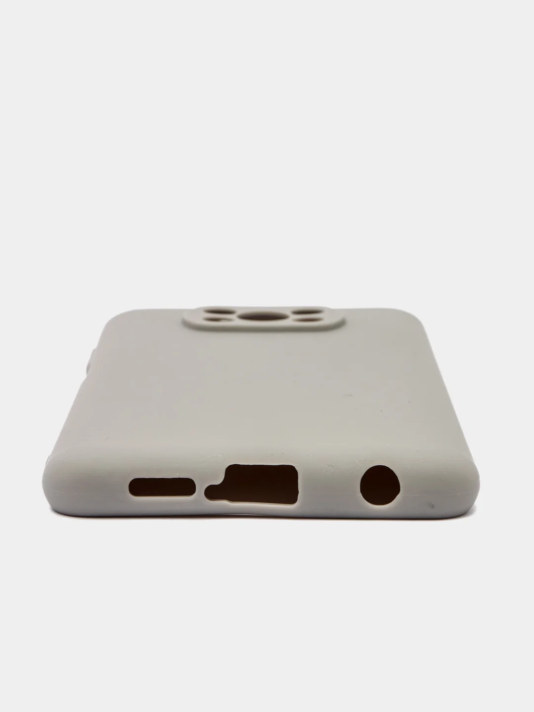 Серый чехол накладка для Xiaomi Poco X3 силиконовый матовый однотонный