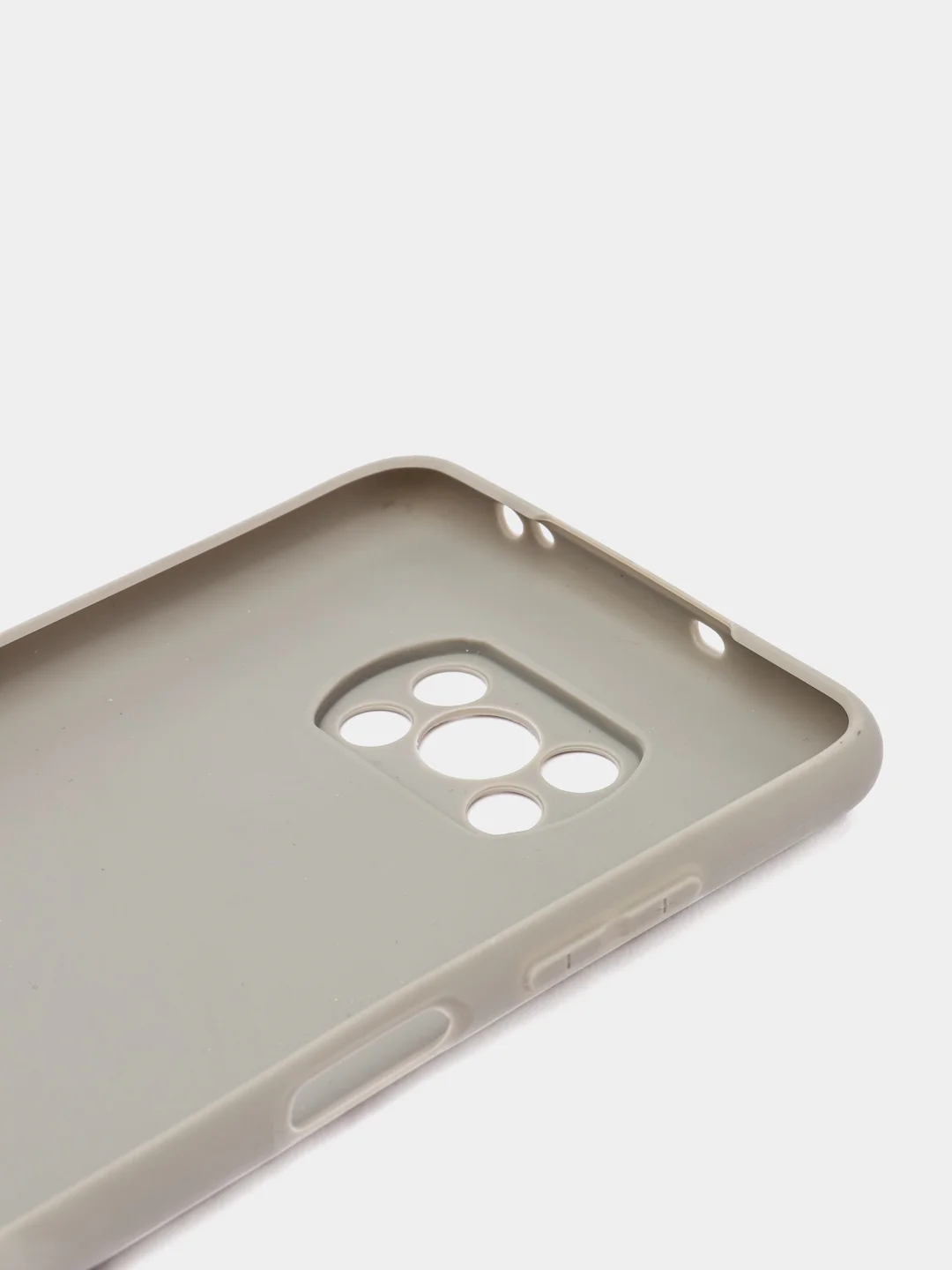 Серый чехол накладка для Xiaomi Poco X3 силиконовый матовый однотонный