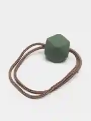 Приглушённый хаки резинка для волос с камнем