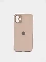 Светло-бежевый чехол силиконовый для iPhone 11 со стеклянной панелью