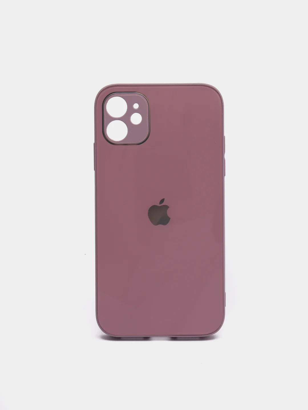 Аметистовый чехол силиконовый для iPhone 11 со стеклянной панелью