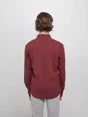 Бордовый рубашка мужская габардин, джинса