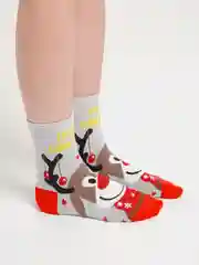 Белый носки новогодние