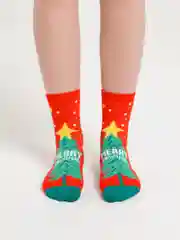 Красный носки новогодние