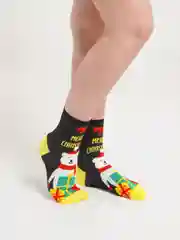 Черный носки новогодние