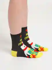 Черный носки новогодние