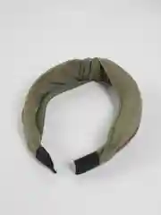 Зелёный хаки ободок с узелком