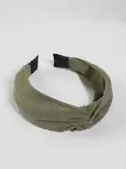 Зелёный хаки ободок с узелком