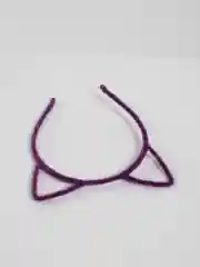 Фиолетовый меховой ободок для волос "Кошачьи ушки"