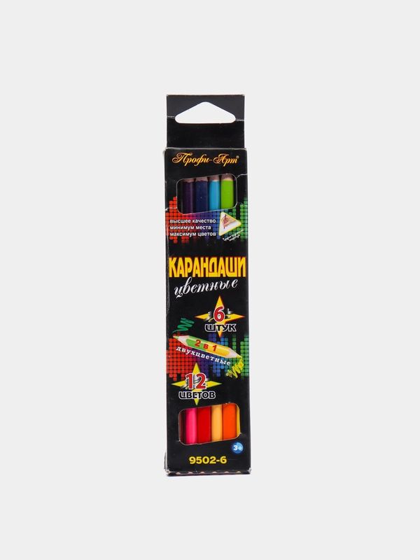 Карандаши двухцветные "Профи-Арт", 12/24 цв., 9502