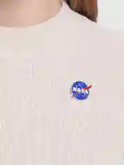 Синий пин металлический на булавке "Космос" Cosmonaut, значок на одежду, брошь
