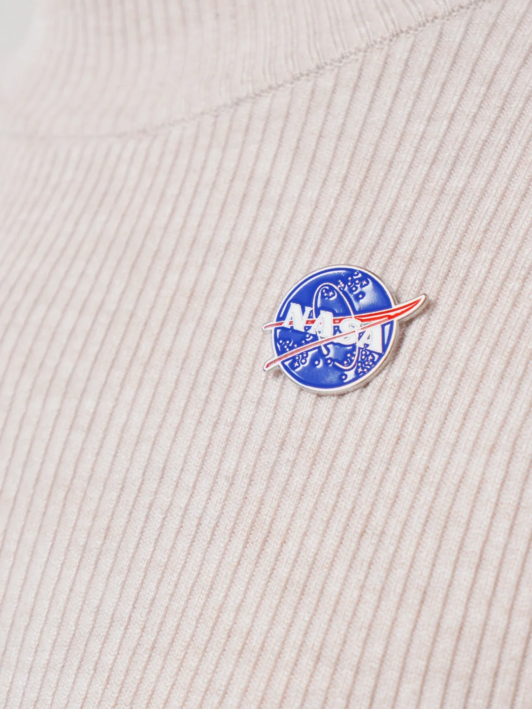 Синий пин металлический на булавке "Космос" Cosmonaut, значок на одежду, брошь