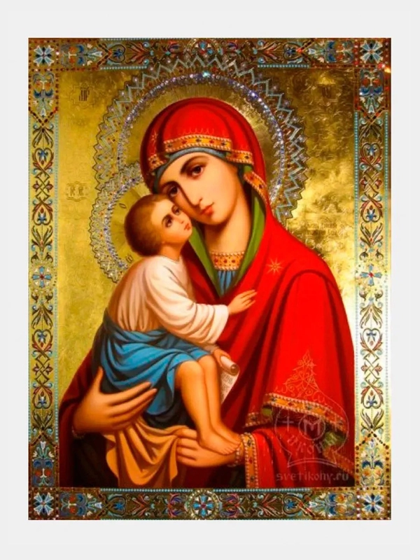 Алмазная мозаика "Икона", 40*50 см, на подрамнике