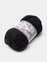 Черный пряжа плюшевая Alize Velluto, микрополиэстер, 100 г, 68 м