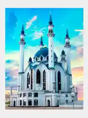 Алый алмазная мозаика вышивка 40*50 на подрамнике Мечеть "Кул Шариф"