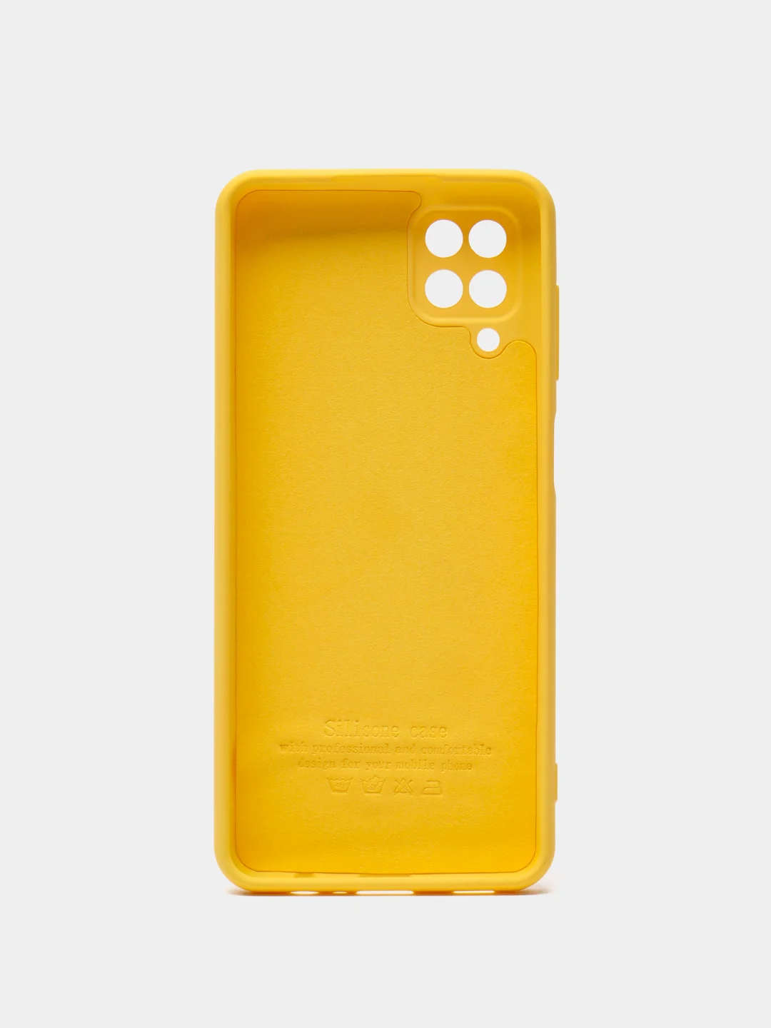 Желтый чехол Silicone Cover для Samsung Galaxy A12 / M12 силиконовый