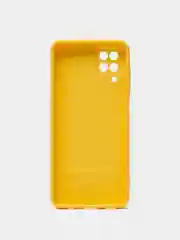 Желтый чехол Silicone Cover для Samsung Galaxy A12 / M12 силиконовый