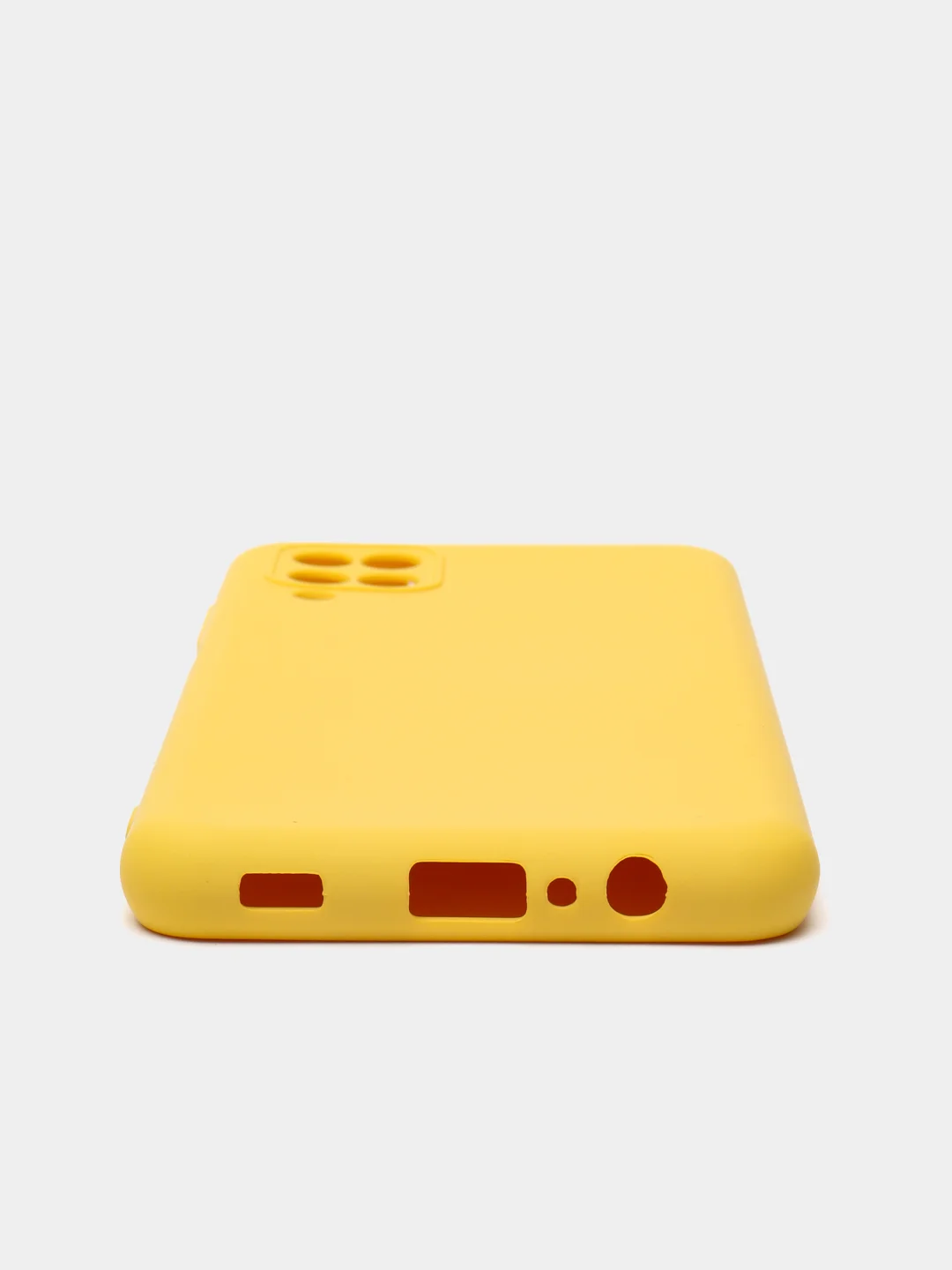 Желтый чехол Silicone Cover для Samsung Galaxy A12 / M12 силиконовый