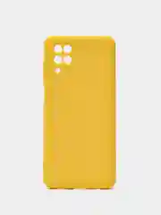 Желтый чехол Silicone Cover для Samsung Galaxy A12 / M12 силиконовый