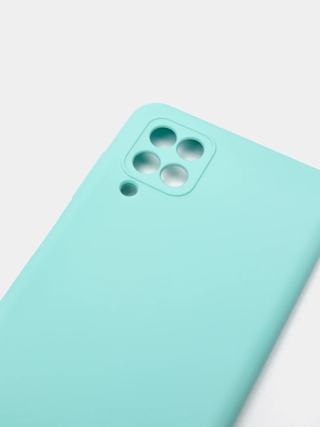 Мятный чехол Silicone Cover для Samsung Galaxy A12 / M12 силиконовый