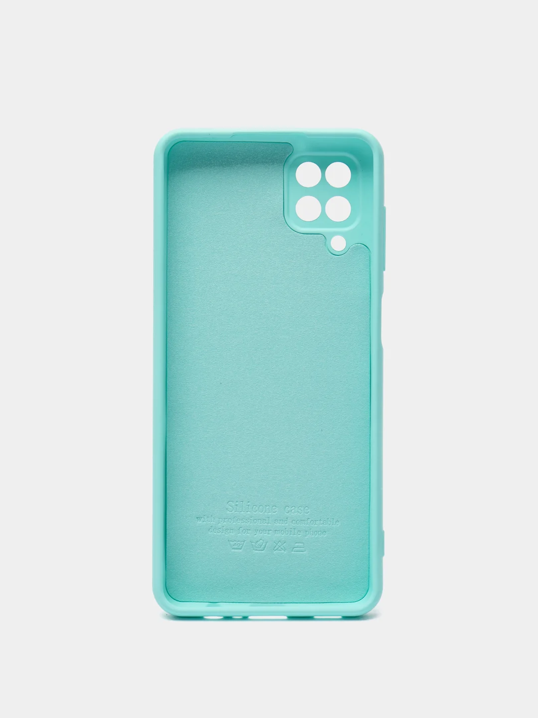 Мятный чехол Silicone Cover для Samsung Galaxy A12 / M12 силиконовый