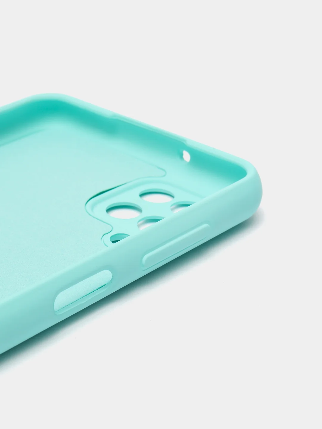 Мятный чехол Silicone Cover для Samsung Galaxy A12 / M12 силиконовый