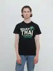 Черный мужская футболка