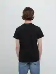 Черный мужская футболка