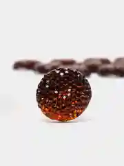 Коричневый кабошон круглый, акрил, 10 штук в упаковке