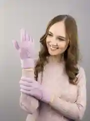 Сиреневый перчатки женские LERAY Магия