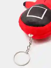 Багровый брелок для ключей, брелок на рюкзак  "Игра в Кальмара" мягкая игрушка