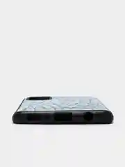 Голубой чехол Samsung Galaxy A41, Самсунг Галакси А41 силиконовый, имитация змеиной кожи