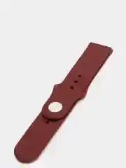 Бордовый ремешок силиконовый с кнопкой для Xiaomi / Amazfit Bip / Samsung / Huawei, 20 мм