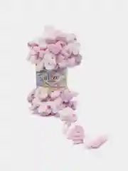 Сиреневый пряжа Alize Puffy Color, петельки большие, 100 г, 9 м